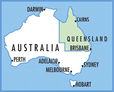 Map of the Sunshine Coast - interactive hot spots 