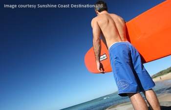 surfing at Caloundra, Sunshine Coast